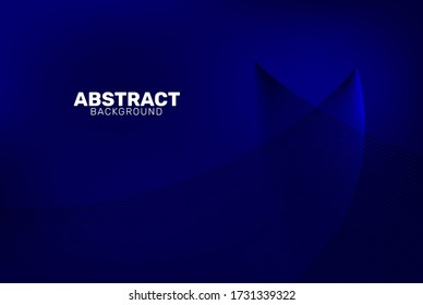 Abstract multi-colors lines flow on dark blue-navy background and wallpaper. Vector eps10.