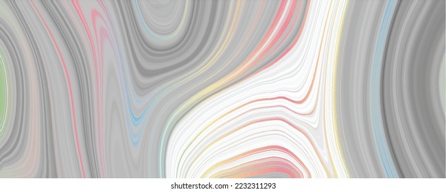 Resumen de diseño de textura líquida de mármol multicolor. Fondo vectorial. 
