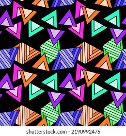 Abstract Multicolour Triangle Geometric Shape Background