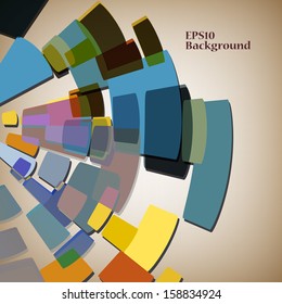 Abstract multi-coloured background with geometrical figures