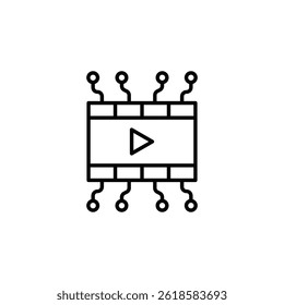 Abstract multimedia chip icon representing modern digital entertainment