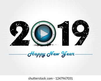 abstract multimedia new year-2019 numeric musical