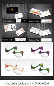 abstract multiple business cards vector illustration