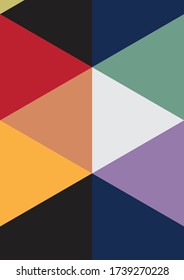 abstract multiple colors of triangle for book cover, background, pattern
