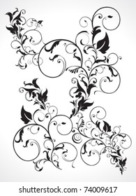 abstract multiple floral  vector illustration
