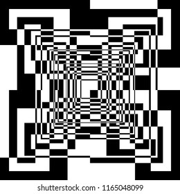 Abstract Multiple Frame Multiple Perspective black on transparent background
