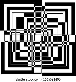 Abstract multiple Frame without a particular Perspective black on transparent background