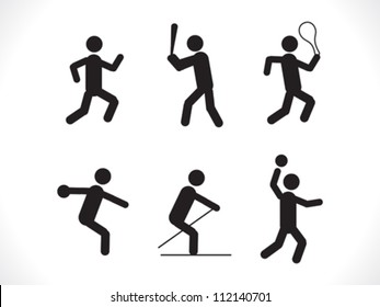 abstract multiple play icon vector illustration
