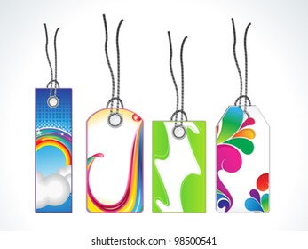 abstract multiple sale tag set vector illustration