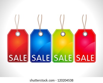 abstract multiple sale tag vector illustration