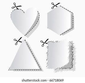 abstract multiple stickers vector illustration