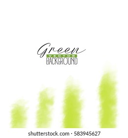 Abstract multiply colorful watercolor background in new trend green color. Grunge paint design. Vector illustration.