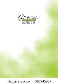 Abstract multiply colorful watercolor background in new trend green color. Grunge paint design. Vector illustration.