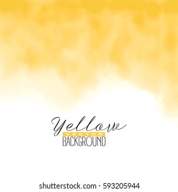 Abstract multiply colorful watercolor background in yellow color. Grunge paint design. Vector illustration.