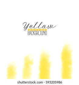 Abstract multiply colorful watercolor background in yellow color. Grunge paint design. Vector illustration.