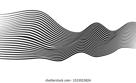 Abstract Multy Line Wave Art Background Template. EPS10 Vector