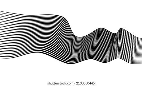 Resumen de plantilla de fondo de varias líneas de onda de onda de fondo. Vector EPS10
