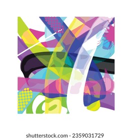 abstract mural street art packaging color splash vector wall painting background