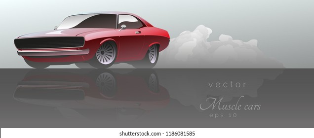 Abstract Muscle Car In Vector.
