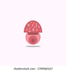ABSTRACT MUSHROOM FLAT COLOR DESIGN LOGO VECTOR