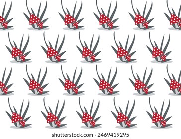 Abstract mushroom pattern design. vector pattern design.