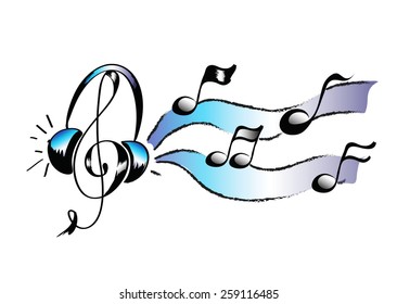 abstract music, art work, vector,