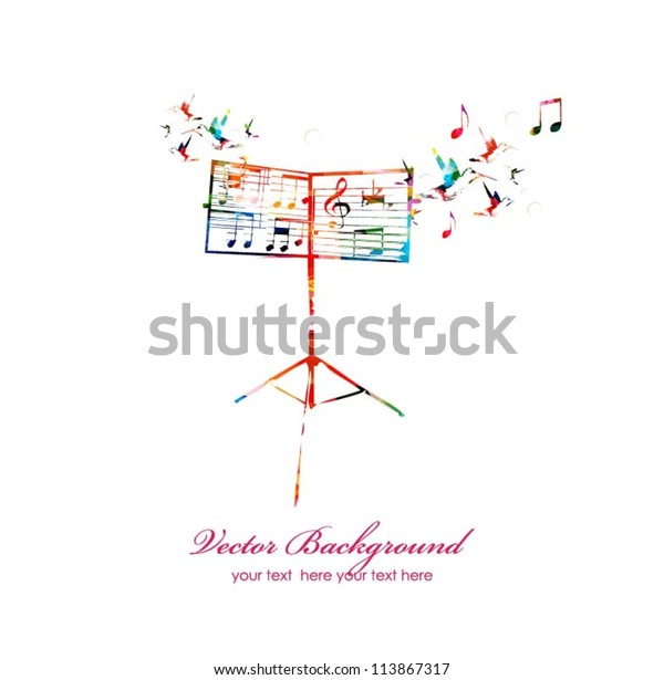 Abstract Music Background Stock Vector (Royalty Free) 113867317 ...