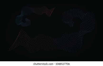 Abstract Music background. Big Data Particle Flow Visualisation. Science infographic futuristic illustration. Sound wave. Sound visualization