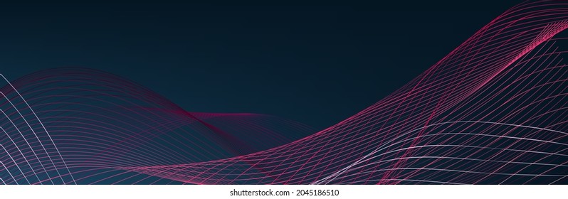 Abstract Music background. Big Data Particle Flow Visualisation. Science infographic futuristic illustration. Sound wave. Sound visualization