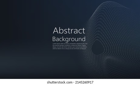 Abstract Music background. Big Data Particle Flow Visualisation. Science infographic futuristic illustration. Sound wave. Sound visualization