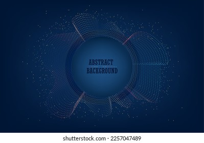 Abstract Music background. Big Data Particle Flow  Visualisation . Science infographic futuristic illustration. Sound visualization. Cryptocurrency fintech network blockchain and programming concept. 