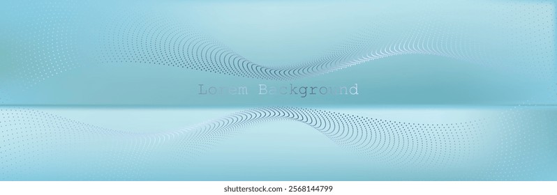 Abstract Music background. Big Data Particle Flow Visualisation. Science infographic futuristic illustration. Sound wave. Sound visualization