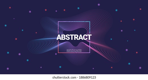 Abstract music background, colorful wave line art design. Suitable for posters, flyers, banners, advertising, websites, etc. Vector Illustration