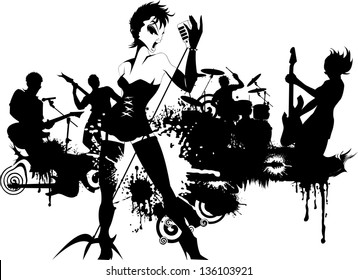 Abstract music background for music event design. vector illustration