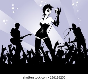 Abstract music background for music event design. vector illustration