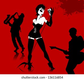 Abstract music background for music event design. vector illustration
