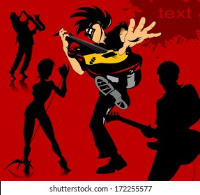Abstract music background for music event design, vector illustration
