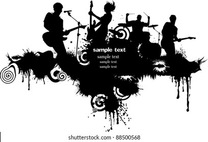 Fundo musical abstrato para design de eventos musicais. Ilustração vetorial;