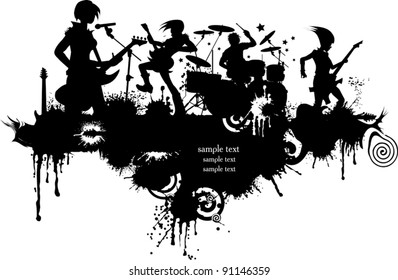 Abstract music background for music event design. vector illustration;