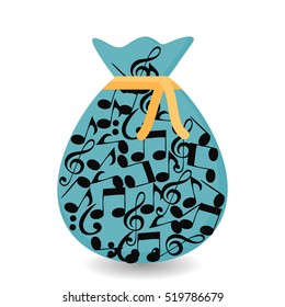 Abstract Music Background. Isolated Vector Illustration. EPS10