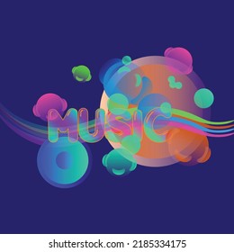 fondo musical abstracto con arte de línea,ilustración vectorial