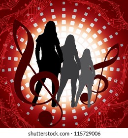abstract music background with musical notes, EPS10