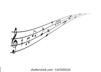Abstract music background with musical notes