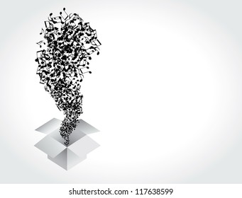 abstract music background with musical notes, EPS10