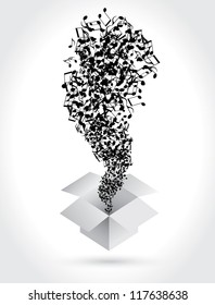 abstract music background with musical notes, EPS10