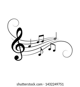 Abstract music background with musical notes