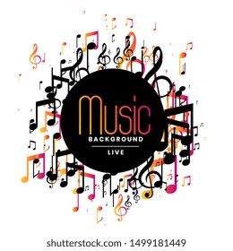 Abstract Music Background Musical Notes Design Stock Vector (Royalty ...