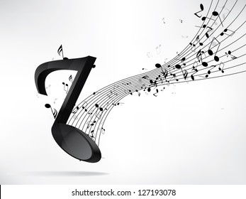 Abstract music background with notes