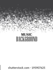 Abstract music background with notes