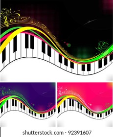 Abstract music background with piano